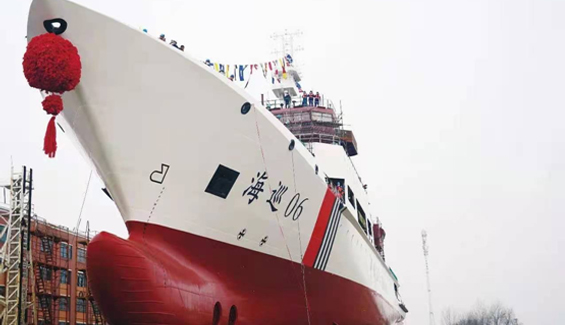 國瑞科技批量配套5000噸級大型海巡船——產品配套我國東南沿海最大海巡救助船“海巡06”輪